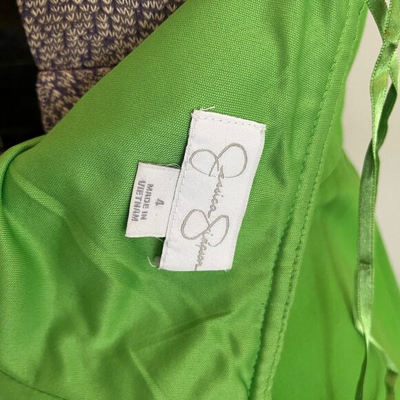Jessica Simpmson short lime green dress, size 4 - Picture 6 of 9